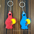 Sesame Street Aimo ELMO cartoon soft rubber double-sided keychain bag pendant